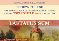 Koncert Laetatus sum v rámci Noci kostelů 2022 u sv. Matěje