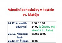 Vánoční bohoslužby