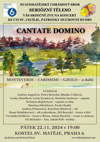 Koncert duchovní hudby sboru Seriózní těleso v pátek 22.11. od 19h u sv. Matěje